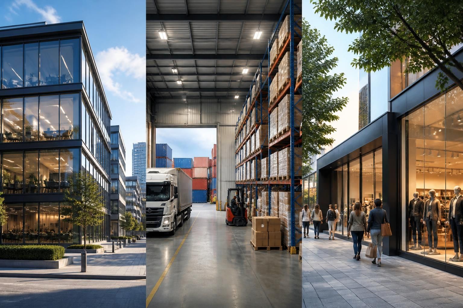 Renditeobjekte Gewerbe: Büro, Logistik, Retail im Vergleich